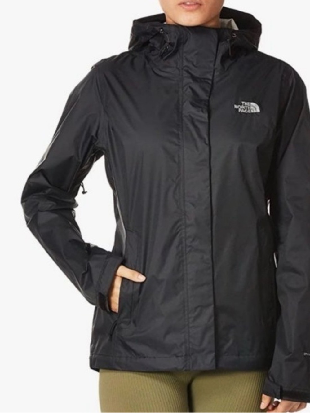 The North Face Women's Black Hyvent 2.5L Hooded Jacket sz S